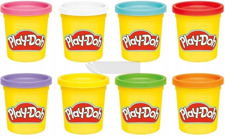 PLAY DOH CIASTOLINA zestaw 8 TUB z ciastoliną tęczowe kolory +2 lata G0691