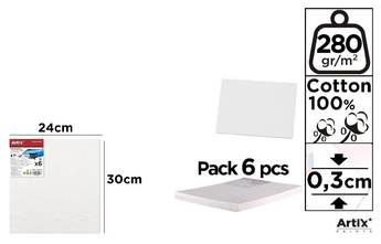 Tablica malarska 24x30x0,3cm 280G/m2 (6szt)