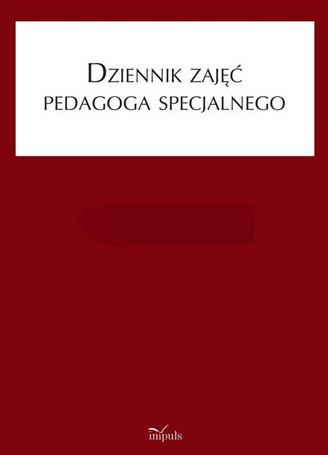 Dziennik zajęć pedagoga specjalnego