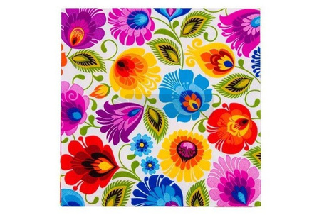 Serwetki łowickie białe (20 szt.) FOLKSTAR