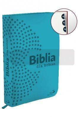 Biblia dla kobiet - turkusowa (z paginatorami)