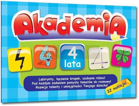 Akademia - 4 lata + 32 naklejki Greg