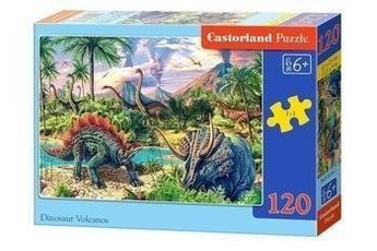 120 ELEMENTÓW Dinozaury przy wulkanach