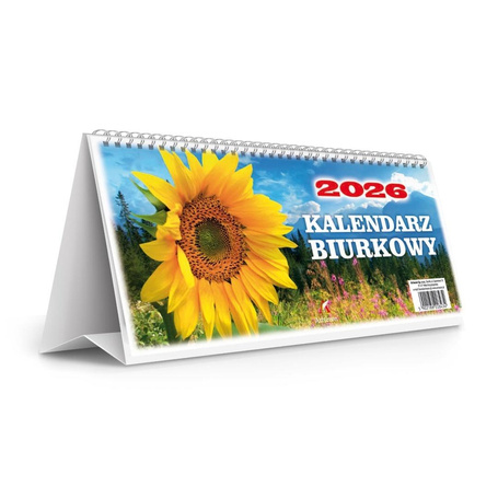 Kalendarz 2026 biurkowy stojący 24x11cm