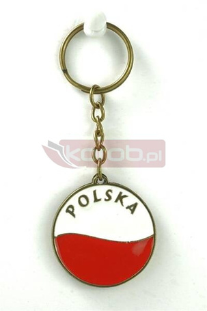 Brelok metalowy dwustronny Orzeł - Flaga ABINO