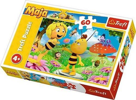 Puzzle 60 elementów - Pszczółka Maja, Kwiatek dla Mai