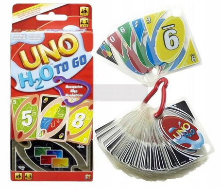 GRA KARTY UNO H2O gra rodzinna KARTY WODOODPORNE P1703