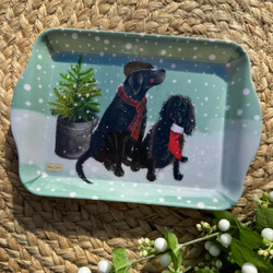 Taca mała Świąteczne psy przy choince Święta BN