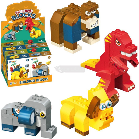 Klocki zwierzęta 28el MIX