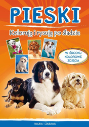 Pieski. Koloruję i rysuję po śladzie