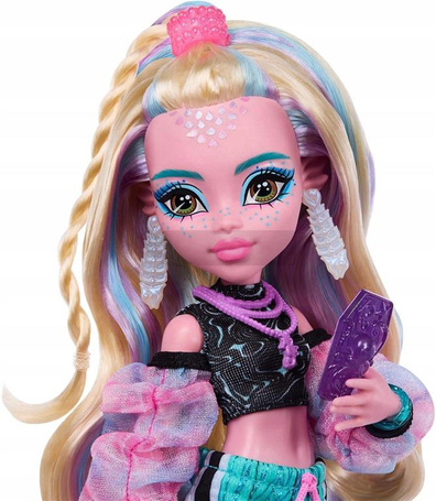 LALKA MONSTER HIGH LAGOONA BLUE + zwierzątko rybka Pirania Neptuna JHK33