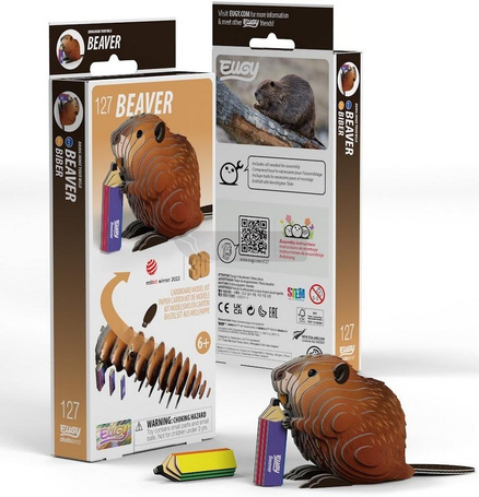 Bóbr Eugy. Eko Układanka 3D