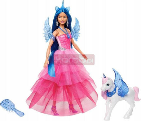 LALKA BARBIE SAPPHIRE skrzydlaty jednorożec 65 rocznica Barbie HRR16