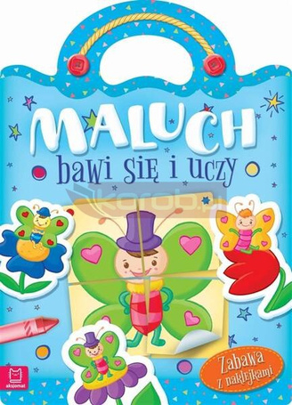 Maluch bawi się i uczy. Zabawa z naklejkami