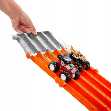 HOT WHEELS MONSTER TRUCK Wyścig z demolką zestaw torów + 2 autka JFR07
