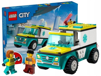 LEGO CITY 60403 KARETKA I SNOWBOARDZISTA zestaw klocków dla dzieci +4 lata