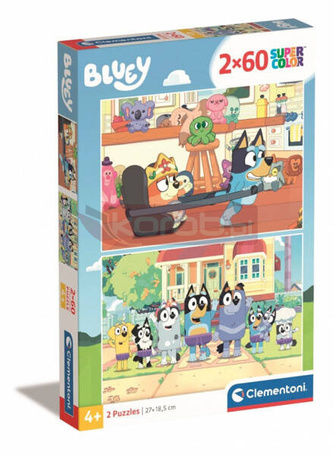 Puzzle 2x60 elementów Bluey