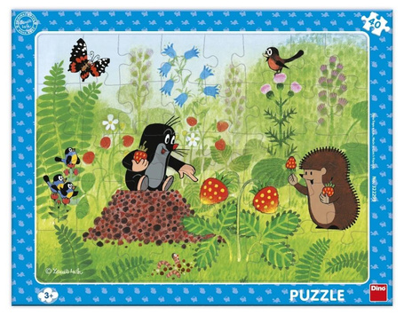 Puzzle ramkowe Krecik i poziomki 40el
