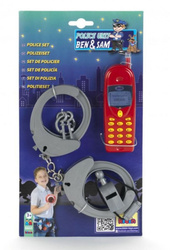 Zestaw policyjny na blistrze z telefonem