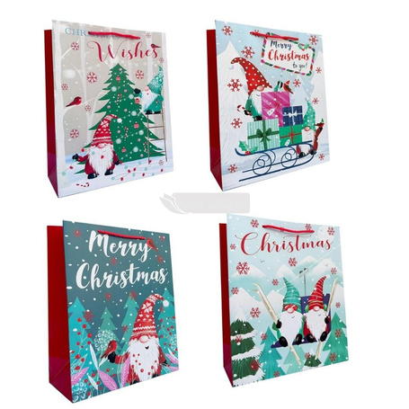 Torebka prezentowa L Boże Narodzenie brokat mix