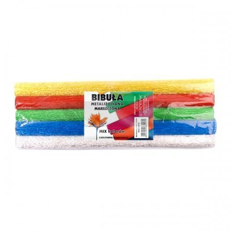 Bibuła marszczona metalizowana mix kol (5sz)