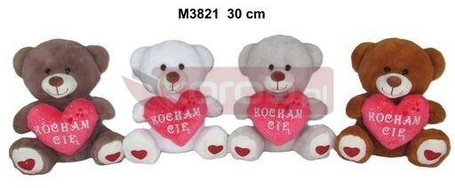 Miś z sercem 30cm MIX