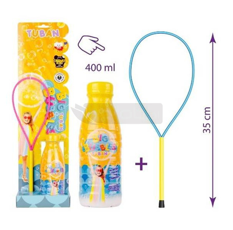 Obręcz do baniek mydlanych + płyn 400ml TUBAN