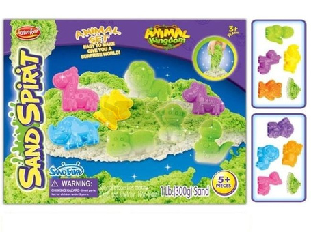 Magiczny piasek świecący w ciemności z foremkami