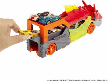 HOT WHEELS SMOK TRANSPORTER AUTEK WYRZUTNIA + autko Hot Wheels GTK42