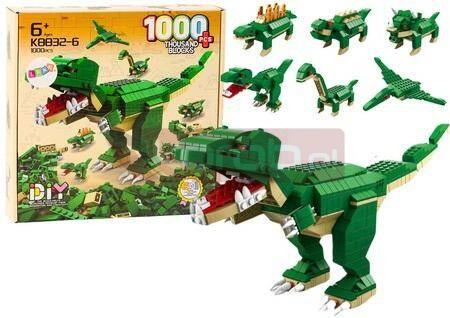 Klocki konstrukcyjne 6w1 Dinozaury 1000el