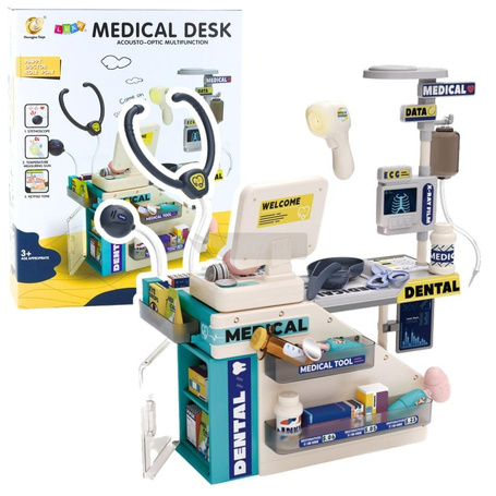 Zestaw lekarza dentysty farmaceuty z akcesoriami