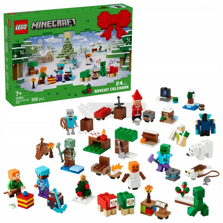 LEGO MINECRAFT 21280 KALENDARZ ADWENTOWY 2025 zestaw klocków dla dzieci 7+
