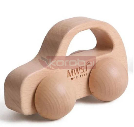 Drewniany samochód do chwytania Sedan