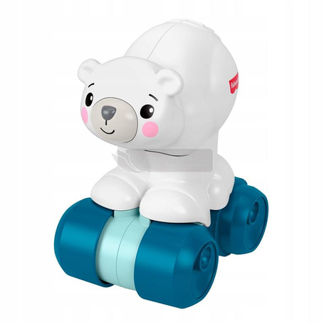 FISHER PRICE KMIŚ POLARNY NA KÓŁKACH zabawka do raczkowania dla malucha JDL63