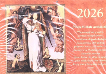 Kalendarz 2026 trójdzielny -Św. Michał Archanioł