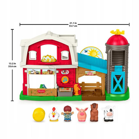 FISHER PRICE LITTLE PEOPLE MUZYCZNA FARMA, interaktywna zabawka dla malucha JGX10