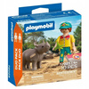 PLAYMOBIL Duopack 72025 Strażnik leśny z nosorożcem , dzieci +4 lata