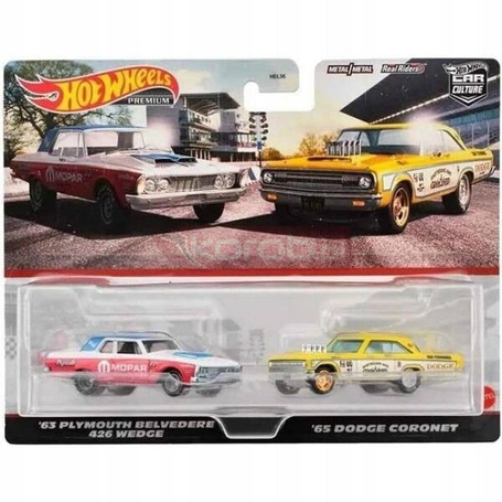 HOT WHEELS PREMIUM CULTURE CAR 2-pack 63PLYMOUTH BELVEDERE 426 WEDGE/ DODGE HKF56