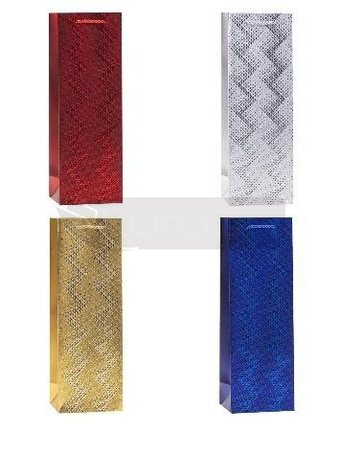 Torebka ozdobna na butelkę 12x36x9cm mix ROZETTE