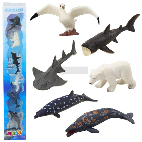 Zestaw mini figurki zwierzęta morskie 6-8cm 6szt