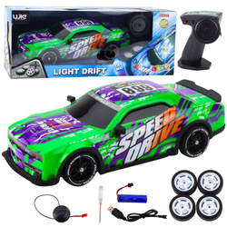 Auto sportowe R/C podświetlana karoseria zielone