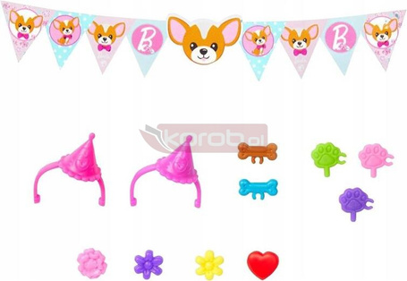 LALKA BARBIE CHELSEA DOG PARTY zestaw z 2 lalkami + 4 pieski + akcesoria HJY88