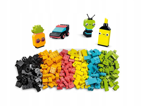 LEGO CLASSIC 11027 KREATYWNA ZABAWA NEONOWYMI KOLORAMI zestaw 333 klocków