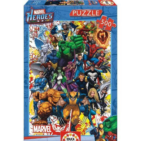 Puzzle 500 elementów Bohaterowie Marvela