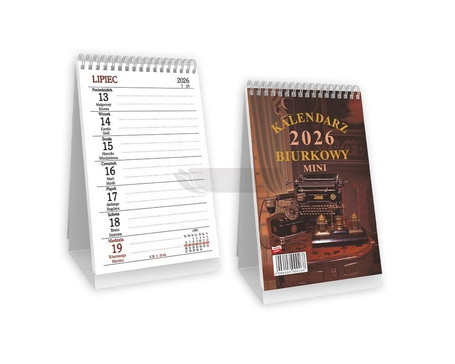Kalendarz 2026 Biurkowy pionowy mini