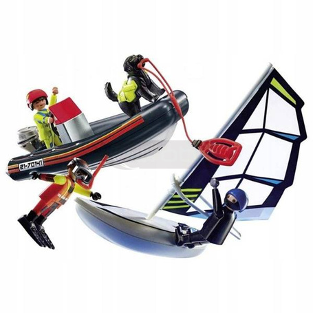 PLAYMOBIL 70141 PONTON RATOWNICZY Z PSEM