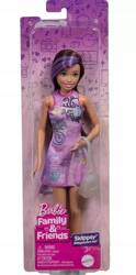 LALKA BARBIE FAMILY & FRIENDS SKIPPER w fioletowej sukience JBF41
