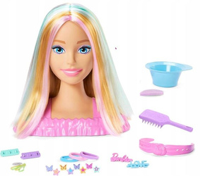 LALKA BARBIE GŁOWA DO STYLIZACJI DELUXE + akcesoria do stylizacji JFG81