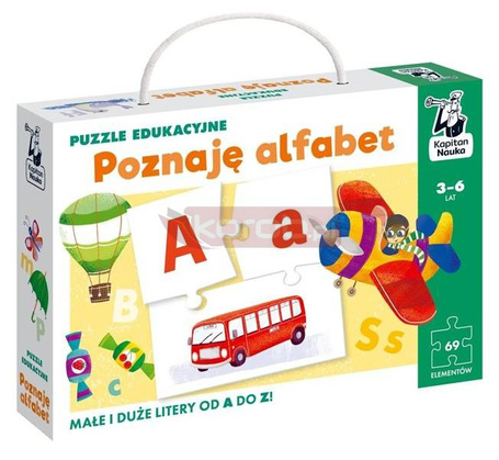 Kapitan nauka Puzzle edukacyjne Alfabet 3-6 lat