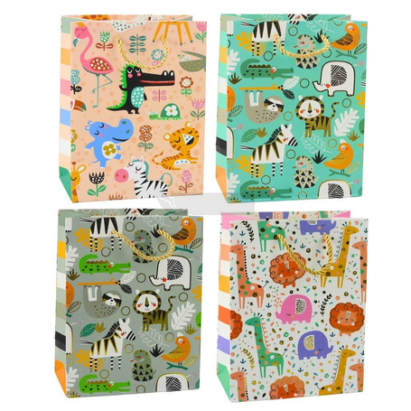 Torebka prezentowa safari 23x18x10,5cm MIX